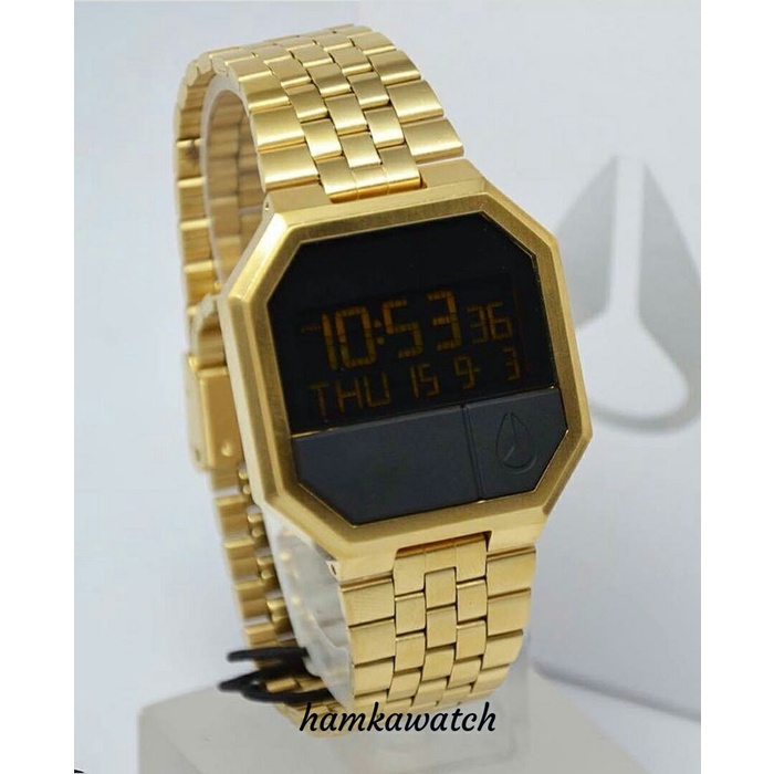 jam tangan nixon original - nixon re run original gold Vs