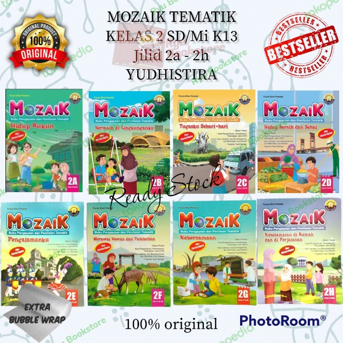 ⭐BARU (DISKON)⭐ Buku MOZAIK Tematik Kelas 2 SD K13 Jilid 2a - 2h Yudhistira - 2A - Tema 1