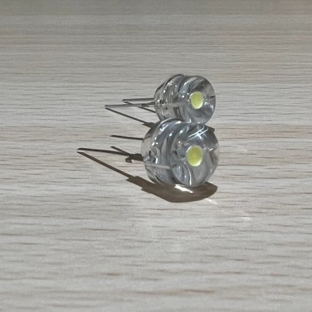 PART2 LAMPU LED 8MM 8 MM STRAW HAT TOPI BENING CLEAR