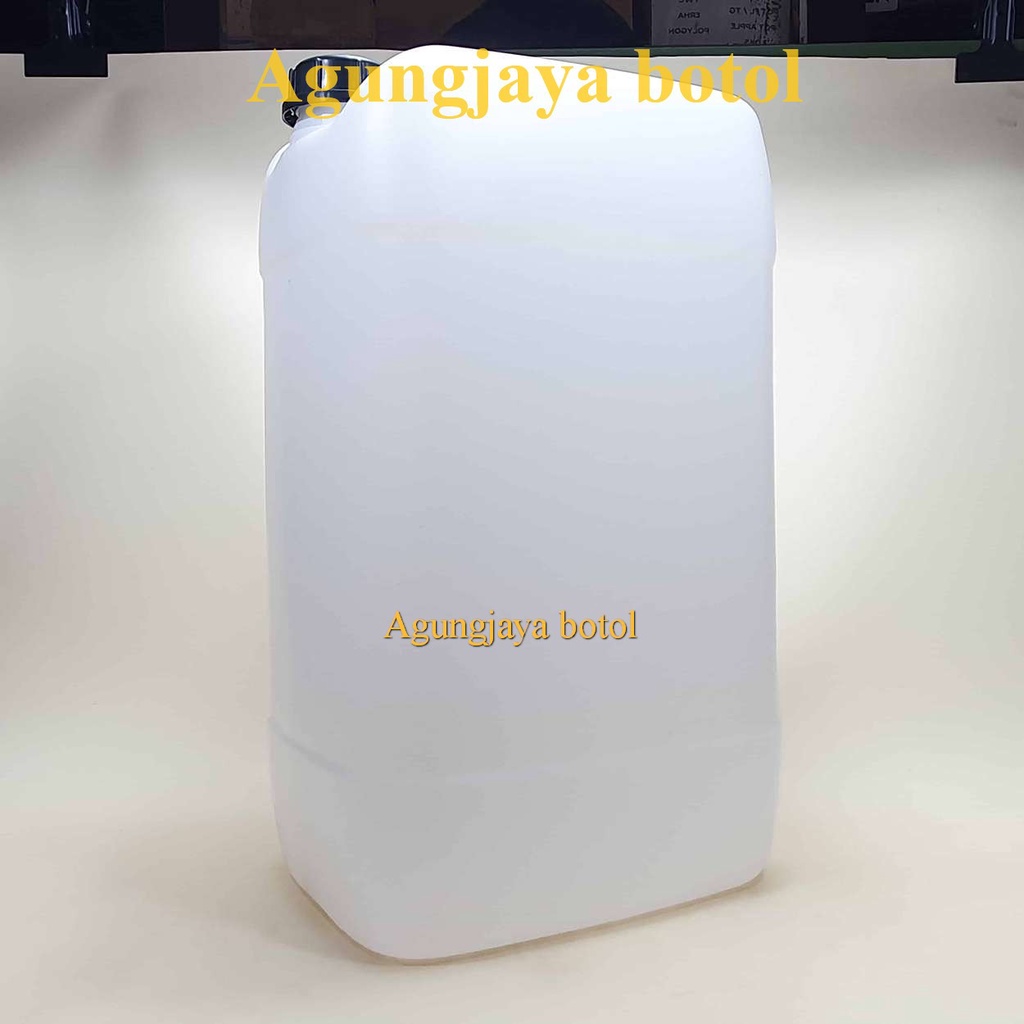 Jerigen 27 L Putih Hdpe Tutup Hitam / Jerigen Hdpe / Jerigen / Jerigen Madu / Jerigen 27 Liter