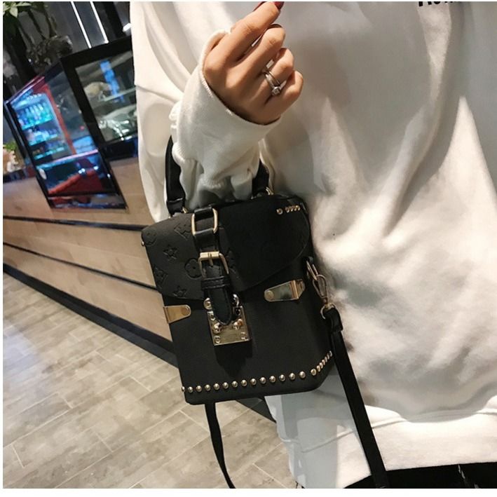 [ COD✅ ] JelitaChic Tas Wanita Kualitas Tinggi Warna Retro Kontras Portabel Mini Ember Tas Kasual Ta