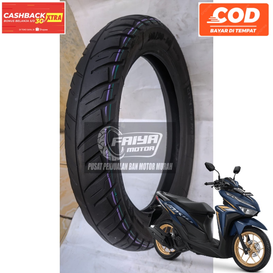 BAN ALL NEW VARIO 125 DEPAN UKURAN 80/90 RING 14 TUBLES MERK MICHELIN CITY GRIP TERJAMIN