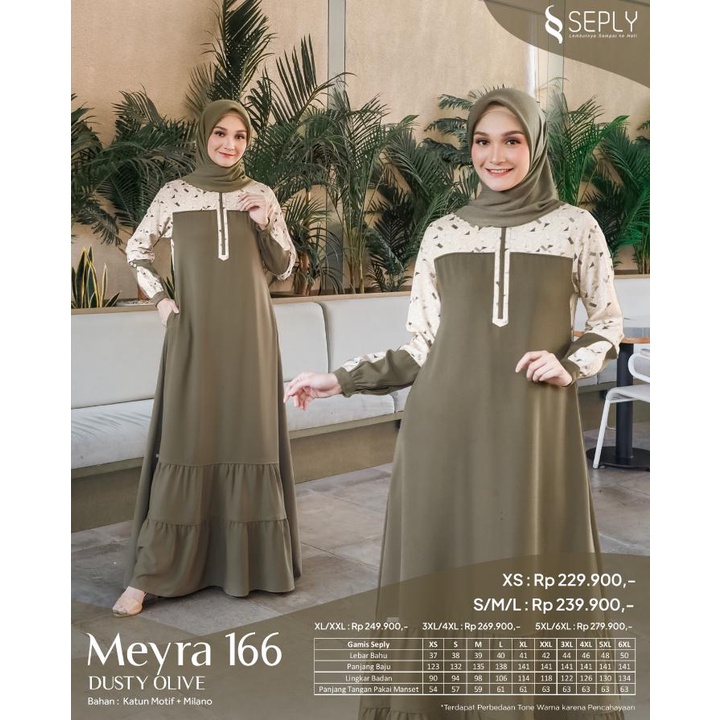 GAMIS WANITA MUSLIMAH- GAMIS SEPLY TERBARU - MEYRA 166
