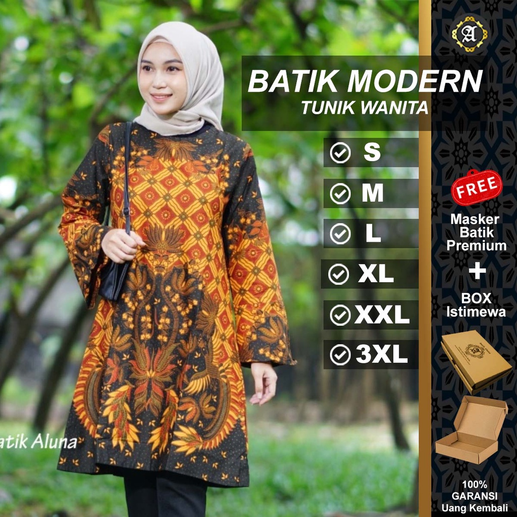 Baju Batik Wanita New Tosca Outer Terbaru Seragaman Pendek Kuliah Muslimah Blus Modern Kekinian Keno