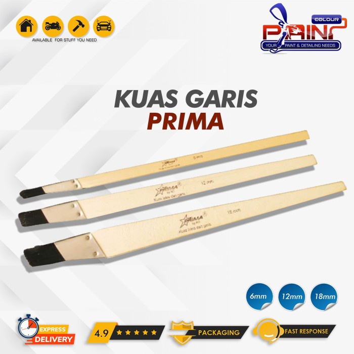 

Kuas Koas Garis Prima Berbagai Ukuran