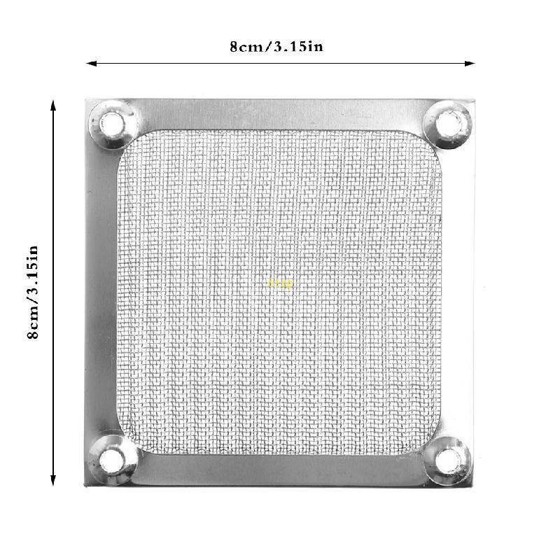 Btsg Jaring Komputer Penutup Debu Penutup Debu Chassis, 80x80mm PC PVC DIY Untuk Case Fan Cooler Black Dust Filter DIY