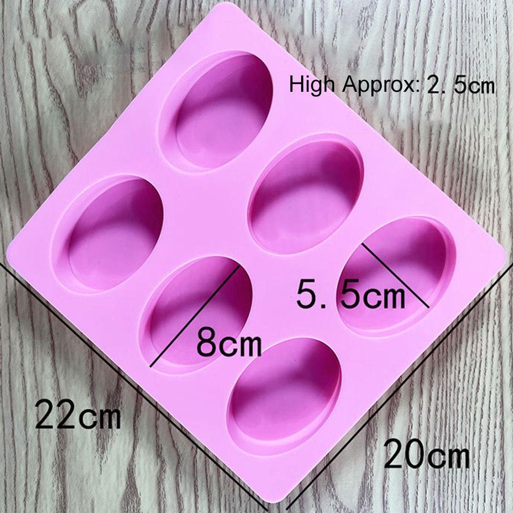 Wonder Soap Molds 6 Cavity Casting Mold Untuk Perlengkapan Membuat Sabun Cetakan Silikon Kue Puding DIY