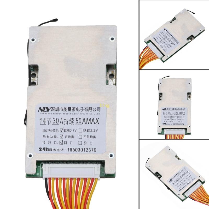 Btsg Upgrade for Protection Board 14S 48V 30A Li-ion Cell for Protection BMS- Papan PCB Dengan Fungsi Balance