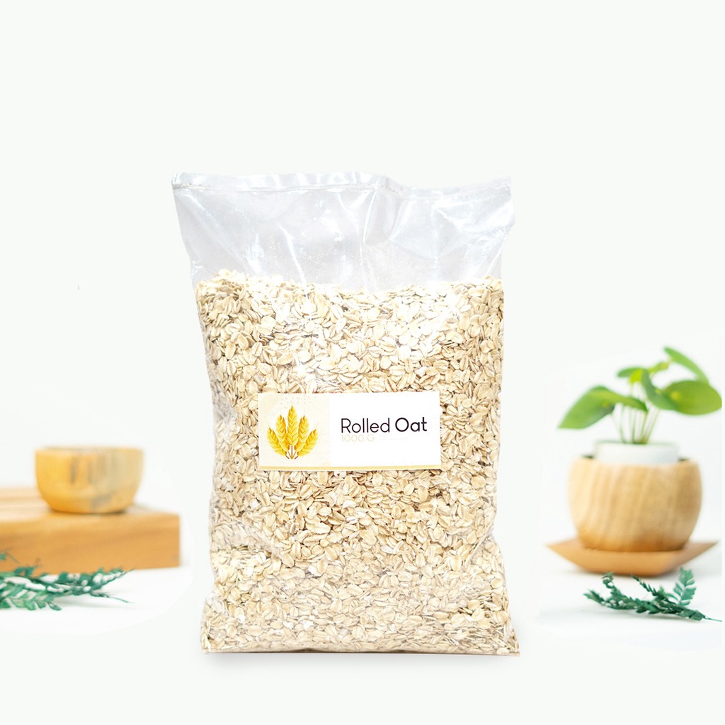 

1Kg Natural Rolled Oat Original / Gandum Utuh / Oatmel Sehat Best Quality Premium