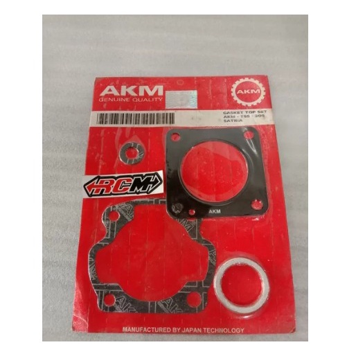 PACKING PAKING PERPAK GASKET TOP SET TOPSET SATRIA 2T 2 T 2TAK 2 TAK HIU LUMBA AKM ORI ORIGINAL AKM ASLI