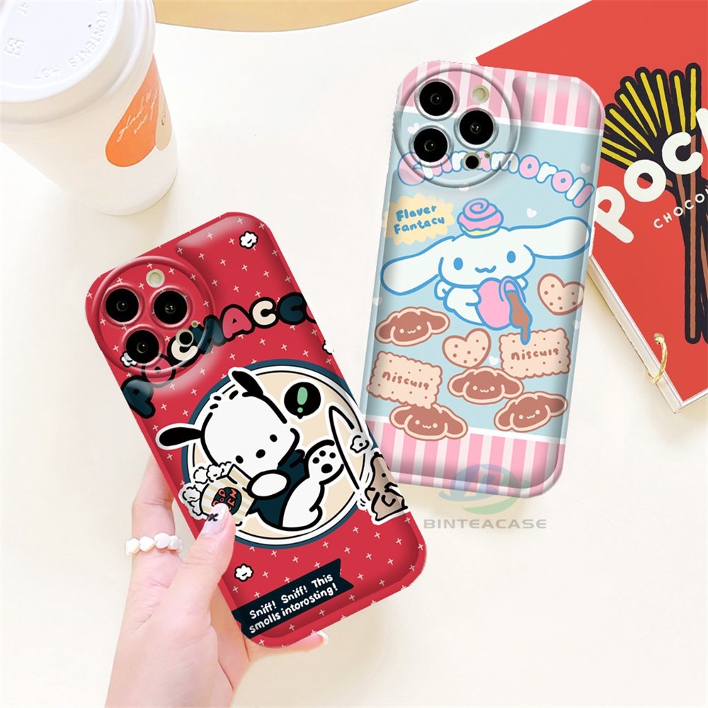 Realme 10 C55 C15 C12 C25S C11 C20 realme5 5i 6i C3 8i C21Y C25Y Cinnamoroll Dan Pochacco Silicone Airbag Case Binteacase