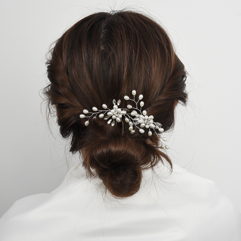 [Unggulan] Berlian Imitasi Berkilau Berbentuk U Klip Pernikahan Styling Rambut Garpu Gadis Manis Pesta Hiasan Kepala Gaya Korea Bridal Mutiara Jepit Rambut