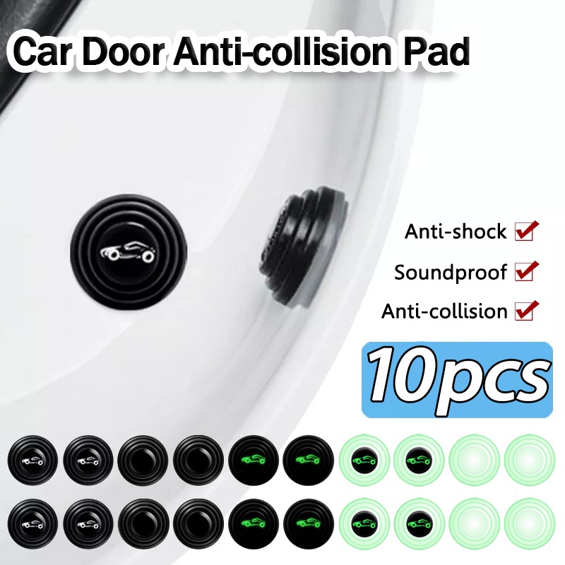 10pcs Penebalan Anti-Tabrakan Bantal Otomotif Boot Pelindung Pintu Buffer Stiker Perekat Diri Portabel Isolasi Suara Silicone Pad Universal Silicone Shockproof Pad