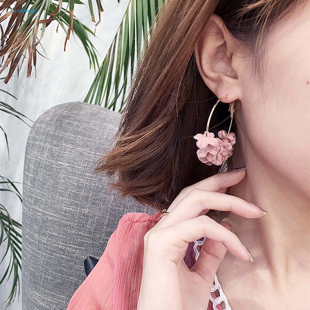 Lilyscent Flower Decor Anting Perempuan Untuk Kerja Dekorasi Bunga Anting Unik Sehat