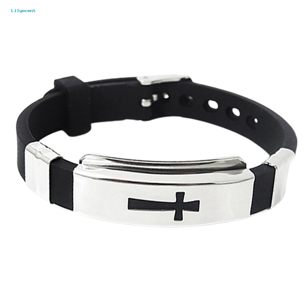 Lilyscent Mudah Dipakai Bangle Untuk Perjamuan Motif Salib Bangle Unisex