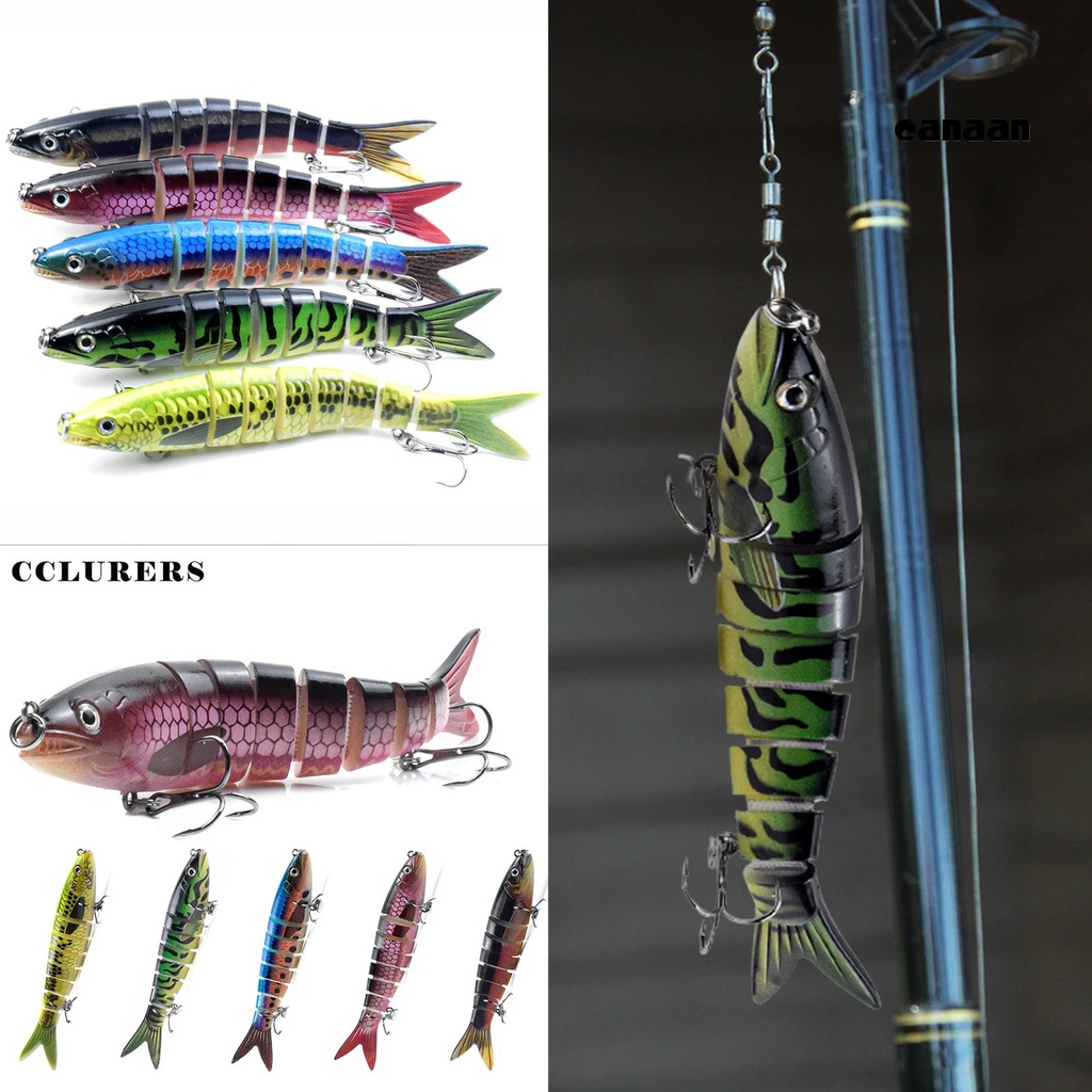 Cnn-3pcs 13.5cm 20g Umpan Pancing Multi Jointed Menarik Plastik 3D Mata Bionic Umpan Jig Hook Untuk Memancing
