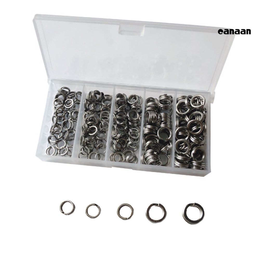 Cnn-200pcs Double Flat Ring Circle Lure Hook Sambung Aksesoris Alat Pancing