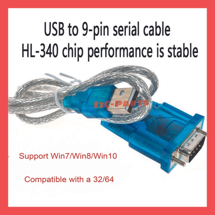 HL-340 Cable Serial Port USB to RS232 Kabel CH340 DB9 Adapter HL340