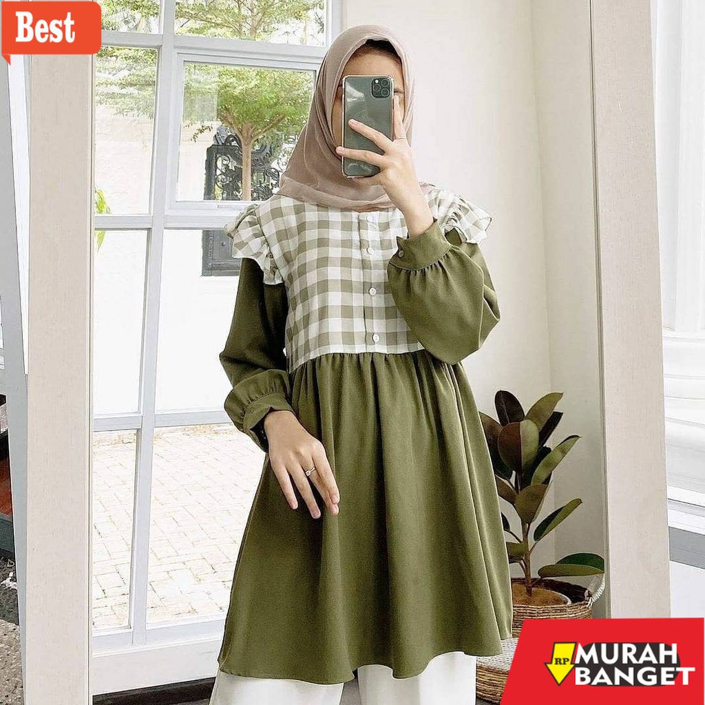 Tunik jumbo terbaru untuk wanita- [RYZKIA_FASHION] SISIL TUNIC - ATASAN WANITA MURAH TERBARU 2021 MO