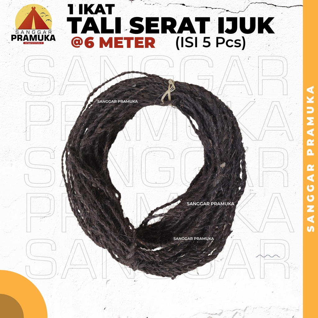 Tali Ijuk Hitam Per Ikat / 1 Ikat isi 5 pcs / Tali Ijuk 6 meter