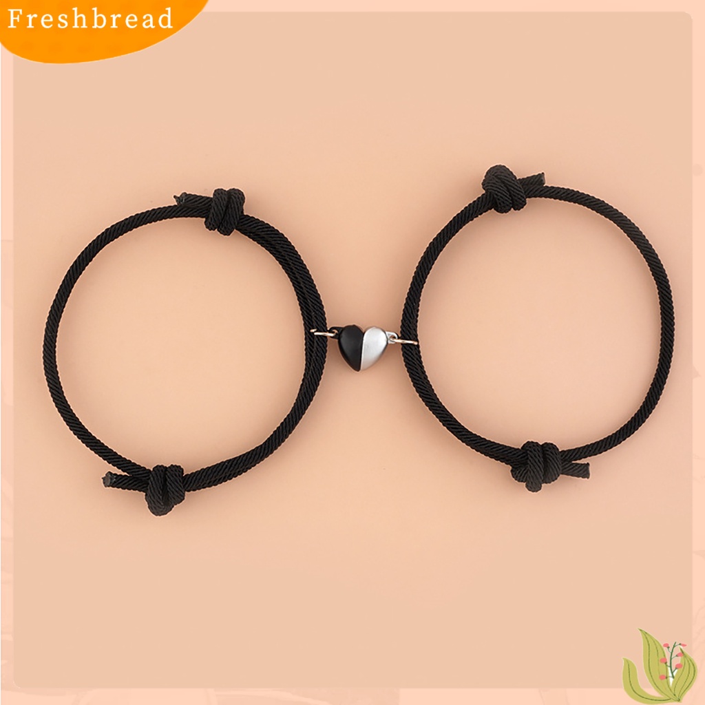 &lt; Freshbread &gt; 2Pcs Gelang Menarik Hadiah Yang Sempurna Paduan Rantai Tangan Pasangan Hati ic Indah Untuk Penggunaan Sehari-Hari