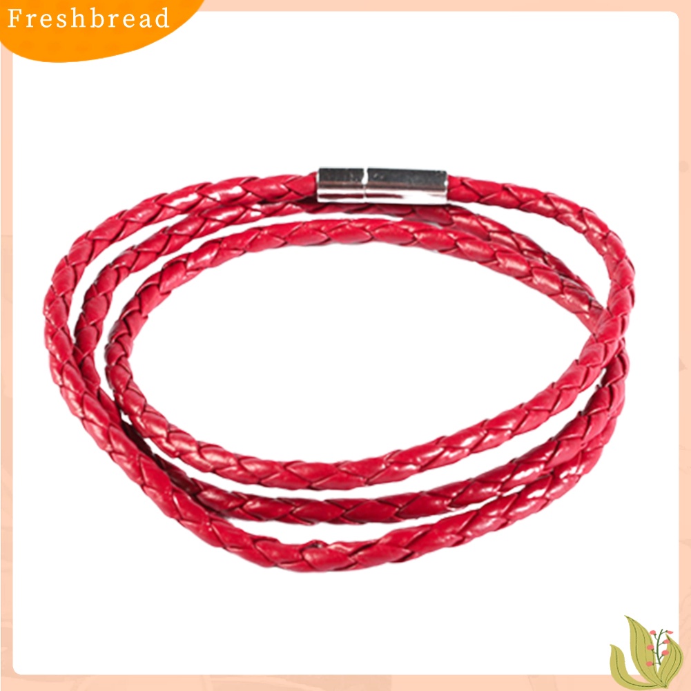 &lt; Freshbread &gt; Fashion Unisex Dikepang Tali Kulit ic Gesper Gelang Gelang Perhiasan