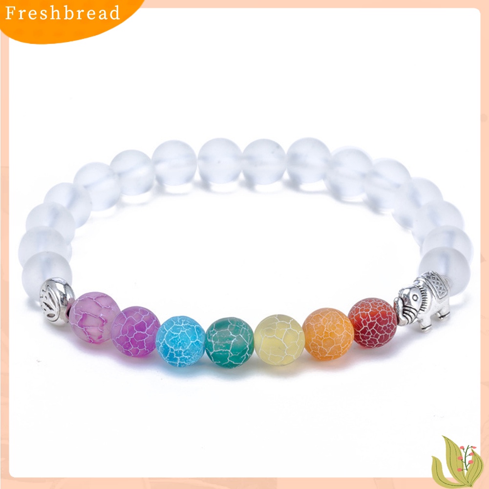 &lt; Freshbread &gt; 7warna Pesona Gerinda Matte Beads Gajah Gelang Yoga Energi Bangle Perhiasan