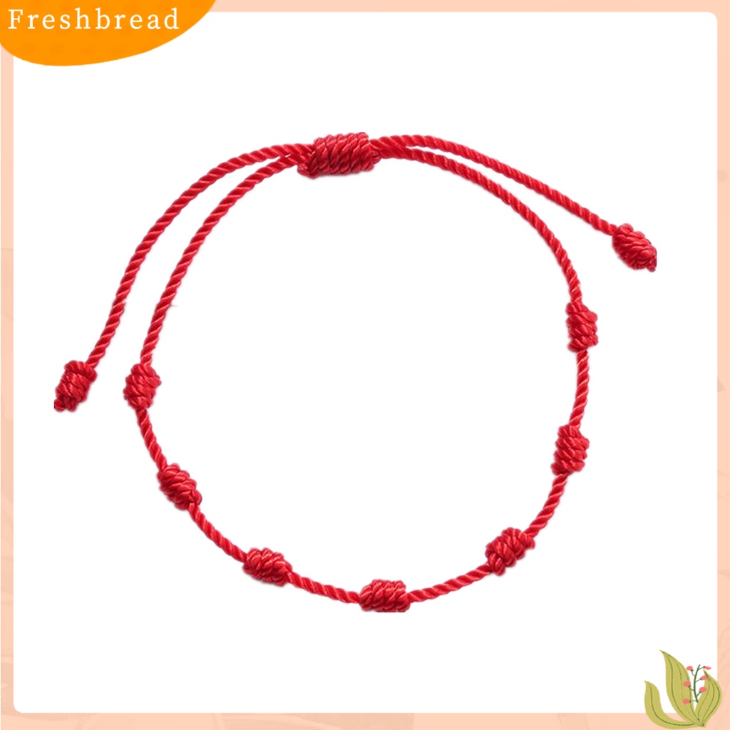 &lt; Freshbread &gt; 2Pcs Gelang Tali Merah Keberuntungan 7simpul Perlindungan Tali Jimat Hadiah Tahun Baru