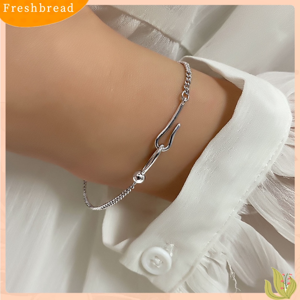 &lt; Freshbread &gt; Wanita Gelang Tidak Teratur Gaya Sederhana Anti Hilang Menarik Semua Pertandingan Dekorasi Hadiah Cincin Geometris Gesper Rantai Gelang Fashion Perhiasan Untuk Pacaran