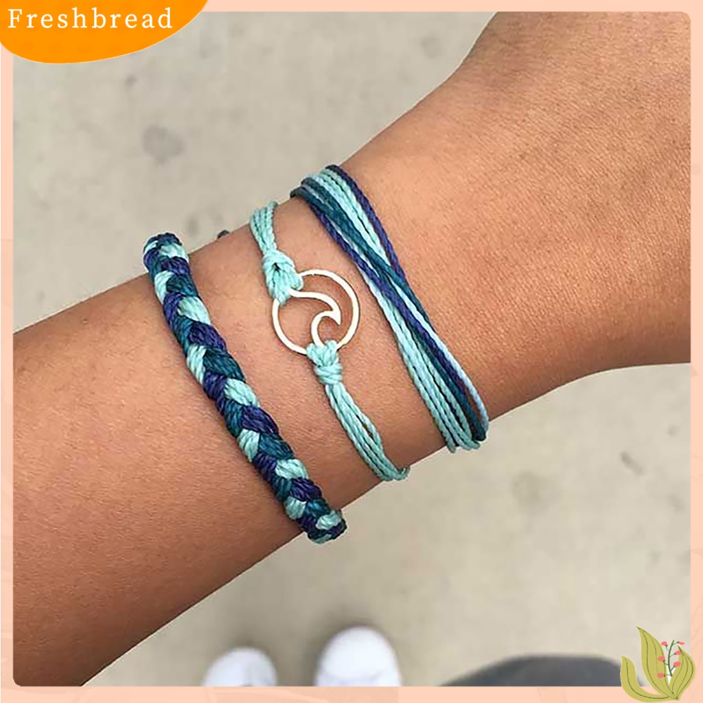 &lt; Freshbread &gt; Gelang Tangan Rantai Ankle Pantai Bahan Alloy Tahan Air Multi-layer Untuk Hadiah