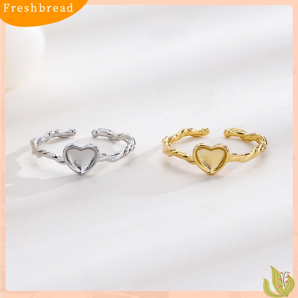 &lt; Freshbread &gt; Wanita Cincin Pembukaan Kepribadian Memutar Dapat Disesuaikan Hadiah Mewah Warna Emas Cinta Hati Jari Cincin Fashion Perhiasan