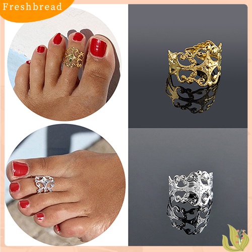 &lt; Freshbread &gt; Fashion Wanita Berongga Adjustable Perhiasan Pantai Cincin Ujung Terbuka Untuk Hadiah Pesta