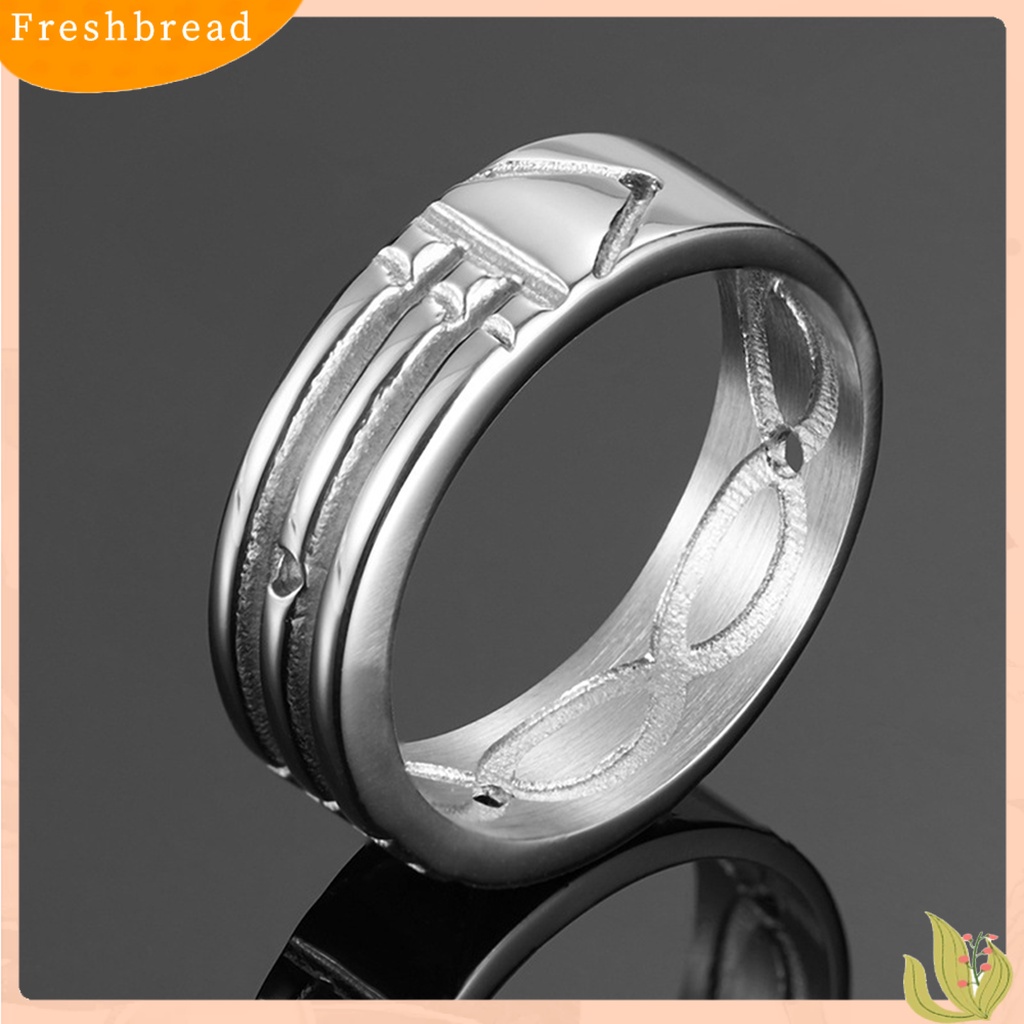 &lt; Freshbread &gt; Pria Cincin Sederhana Kilau Terang Permukaan Halus Geometris Electroplating Hias Hadiah Laki-Laki Pertunangan Pernikahan Cincin Fashion Perhiasan Untuk Perjamuan