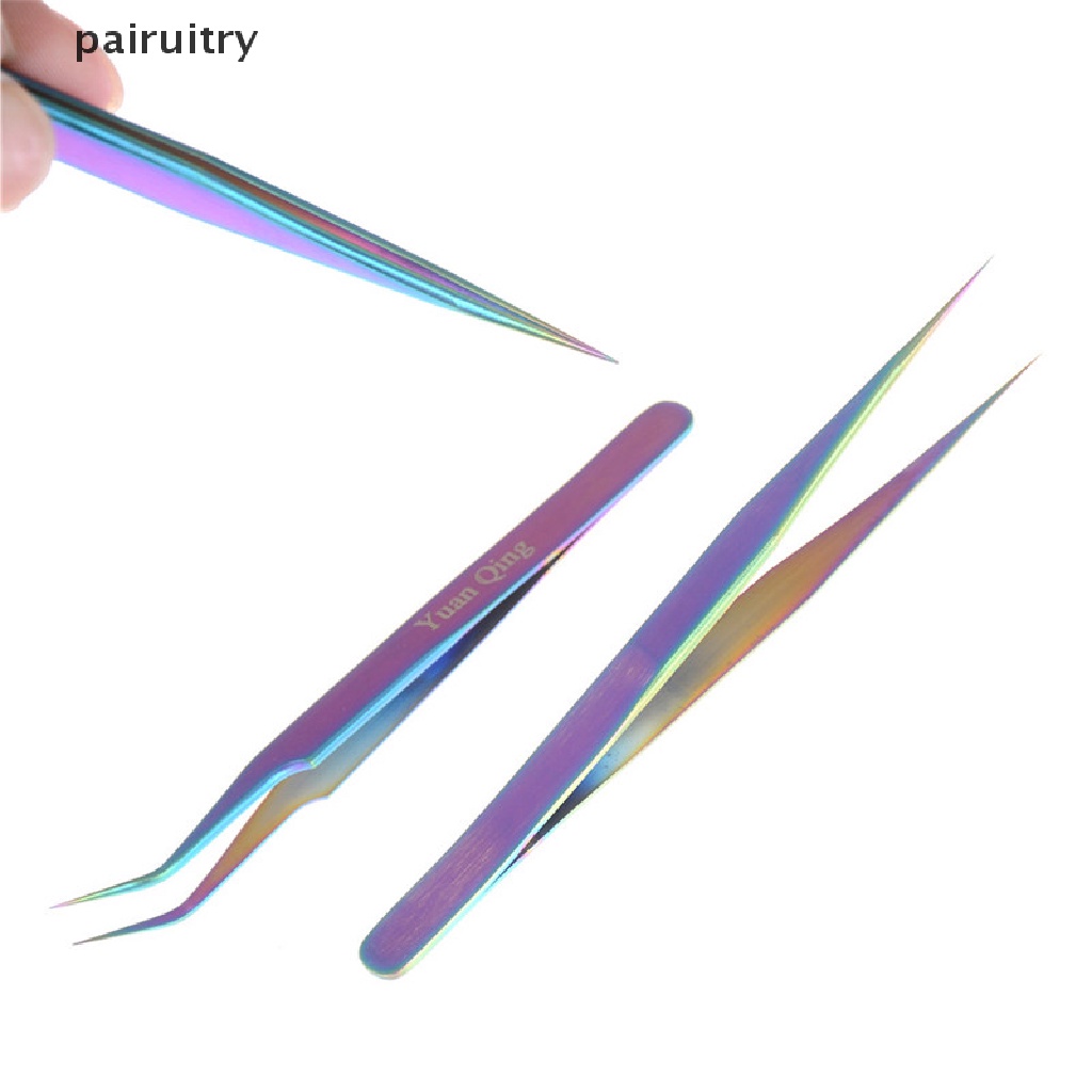 Prt Rain Colorful Stainless Steel Tweezer Stiker Kuku Berlian Imitasi Alat Pemetik PRT