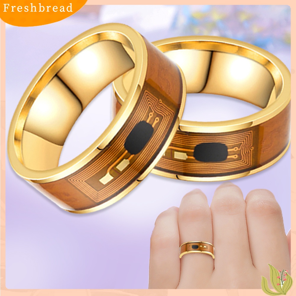 &lt; Freshbread &gt; NFC Stainless Steel Chip Telepon Menetes Minyak Pola Naga Ganda Hadiah Cincin Pintar