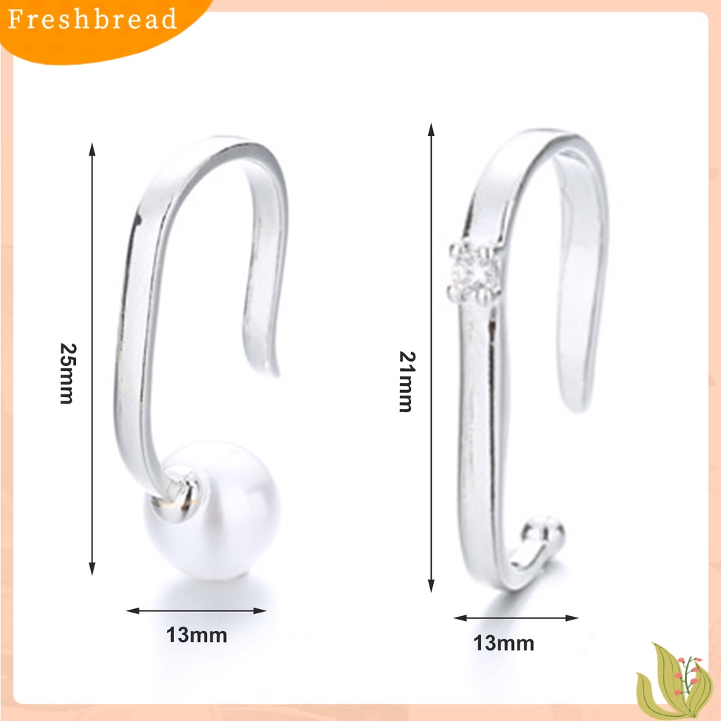 &lt; Freshbread &gt; 1Pc Anting Klip Permukaan Halus Bukaan Bland Anti Cacat Tahan Korupsi Warna Solid Tembaga Stainless Tanpa Tindik Klip Telinga Portabel