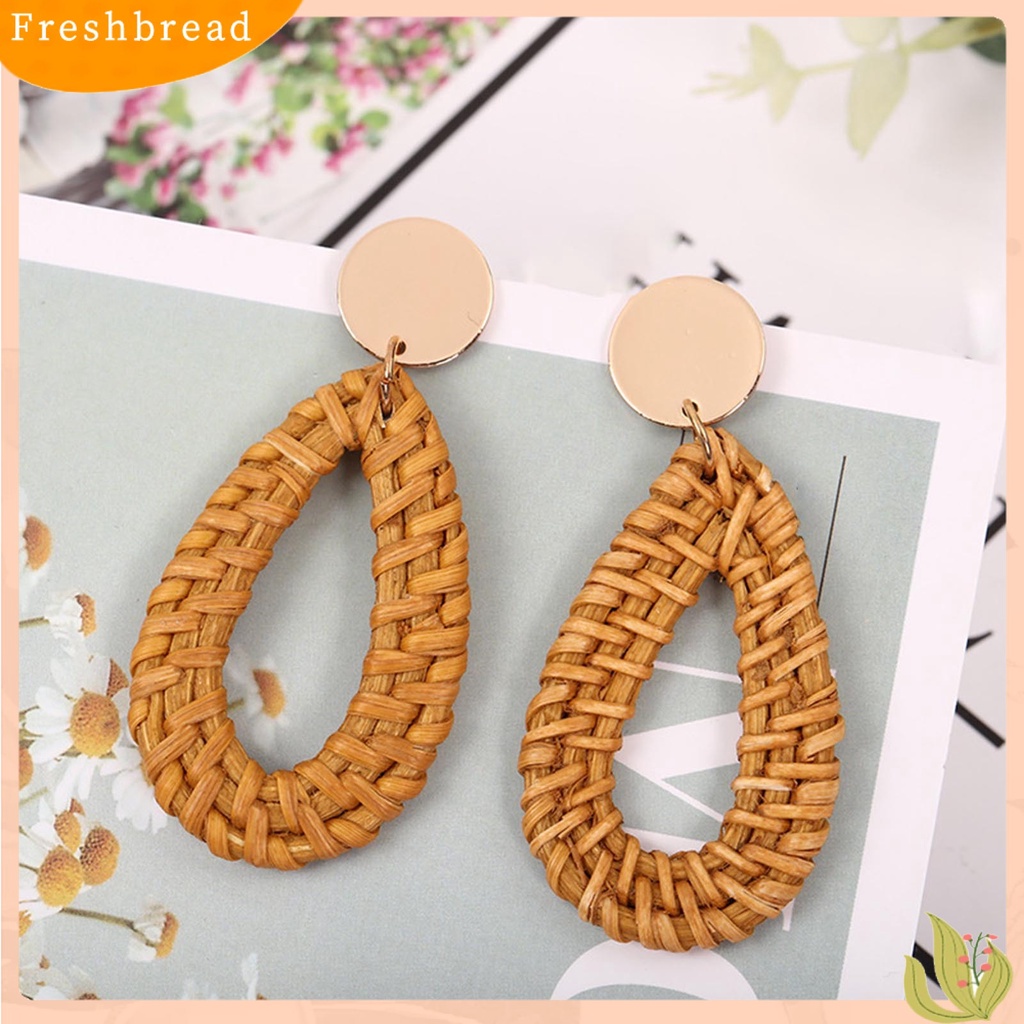 &lt; Freshbread &gt; 1pasang Anting Wanita Handmade Geometris Vintage Ringan Elegan Menjuntai Earrings Untuk Perjamuan