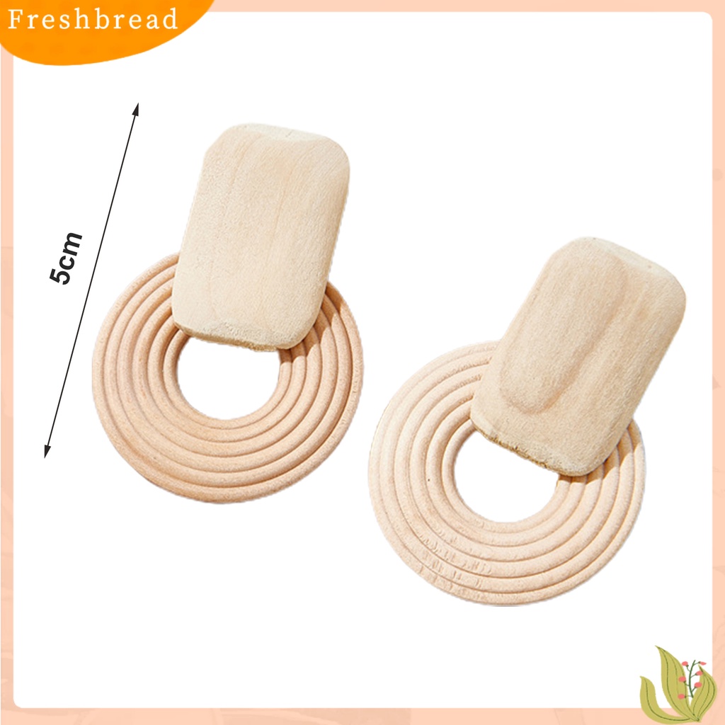 &lt; Freshbread &gt; 1pasang Anting Wanita Berongga Keluar Bulat Perhiasan Manik-Manik Berlebihan Earrings Untuk Liburan