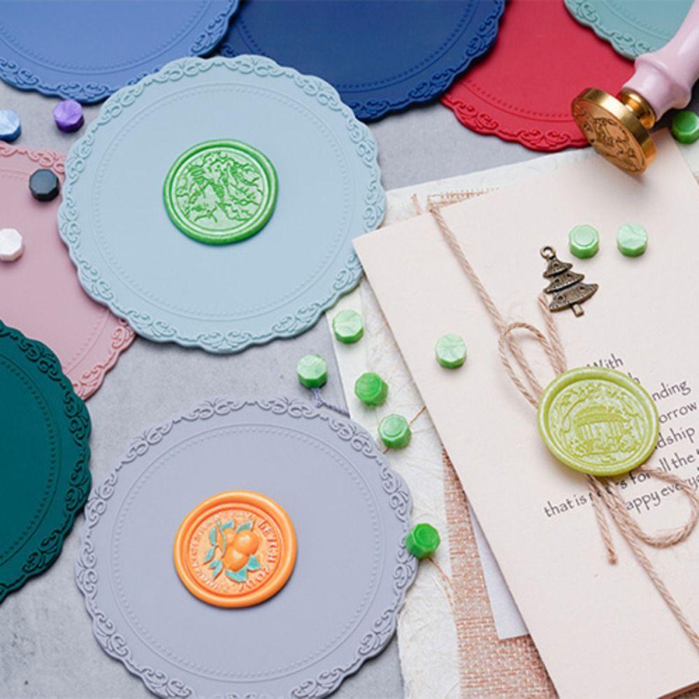 [Elegan] Pad Silikon Kerajinan Halus Pesta Pernikahan Wax Seal Aksesori Diy Brithday Party Sealing Wax Pad
