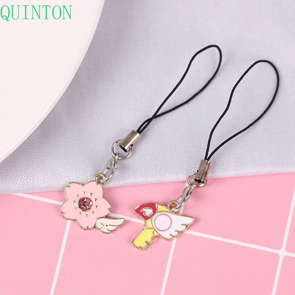 Quinton Tali Lanyard Motif Anime Jepang Sakura Untuk Aksesoris Ponsel Samsung Iphone