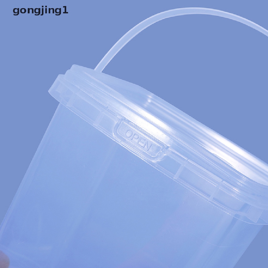 Ggg 280ML/500ML/1L/2L Ember Plastik Dengan Tutup Dan Pegangan Food Storge Container ID