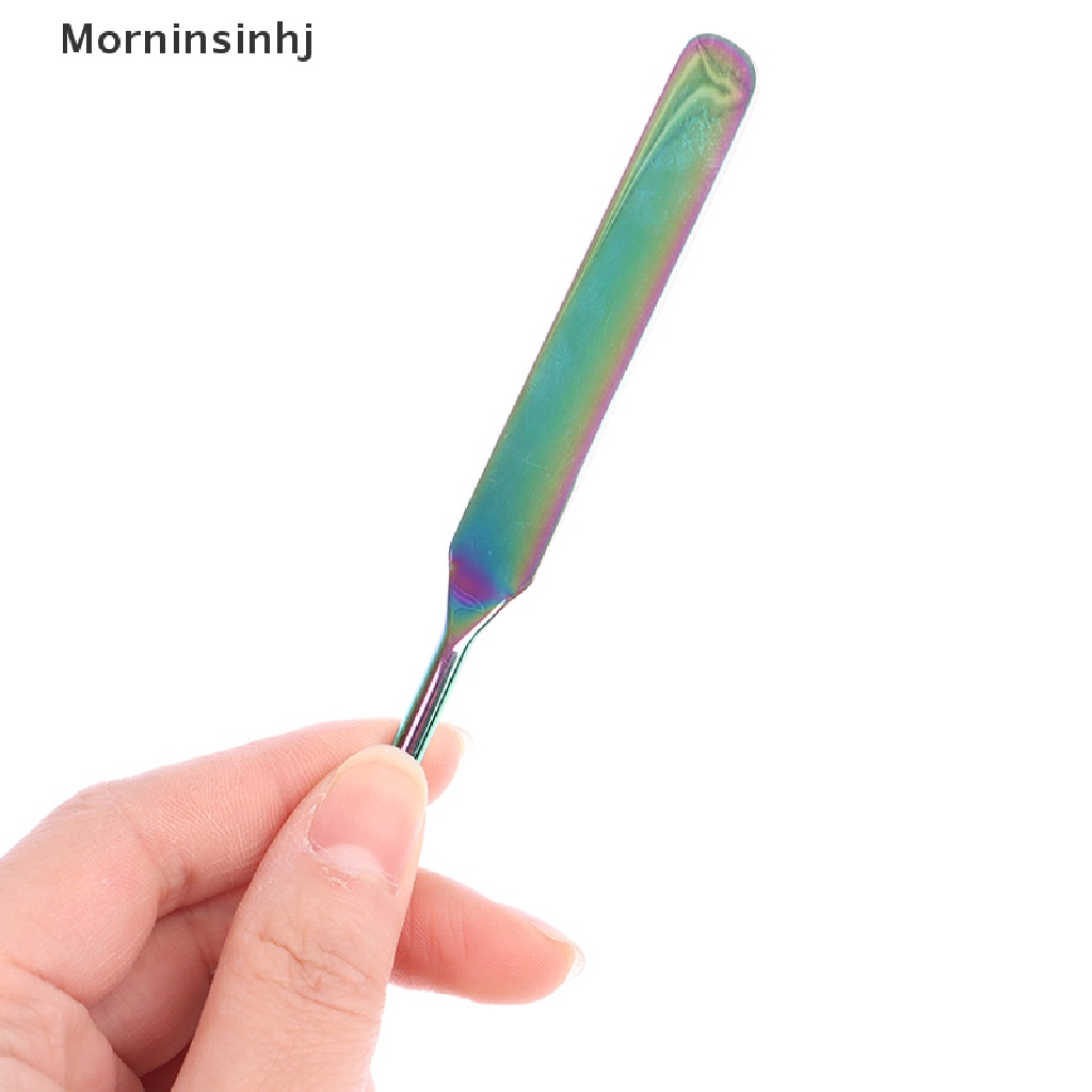 Mornin 1Pc Spatula Makeup Titanium Warna Mixing Stick Foundation Alat Pencampur Krim id