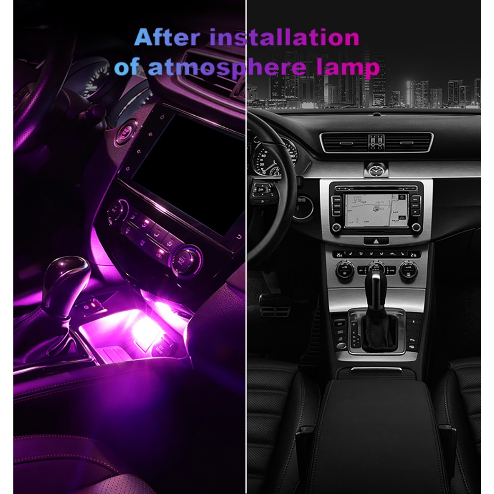 Led Mini Warna-Warni Lampu Malam Gaya Berlian Cahaya Ambient Warna-Warni Gradien USB Suasana Lampu Portable Plug Play Lampu Hias Perlengkapan Pencahayaan Interior Mobil