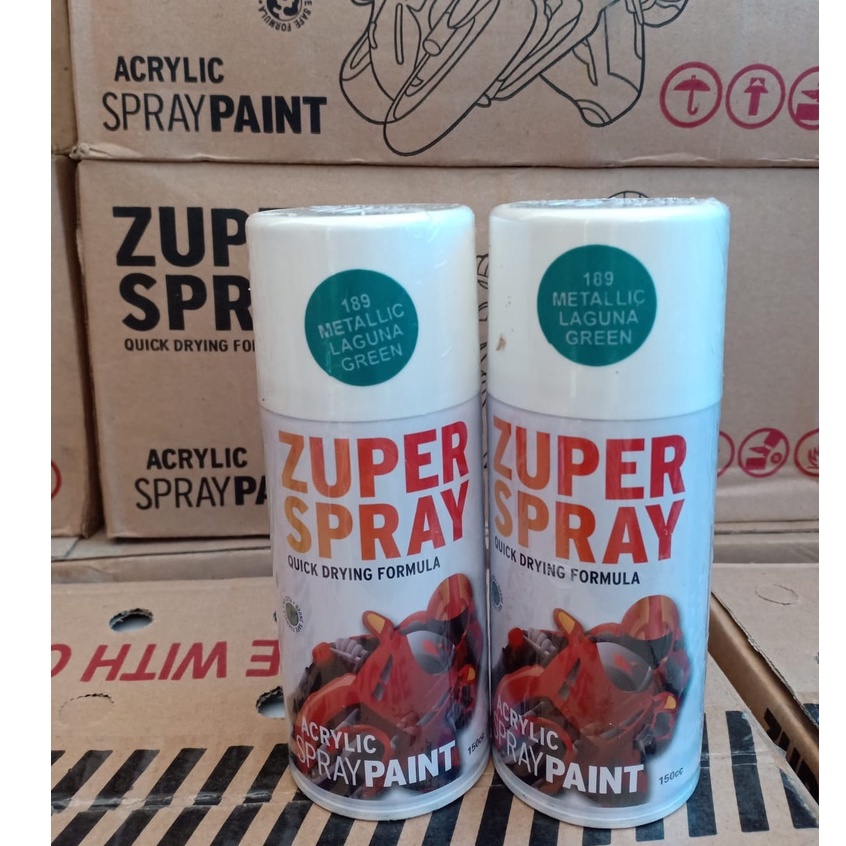 Zuper Spray Paint Pilok Pilox Warna Laguna Green / Hijau Metalik (P 189) 150cc/150ml