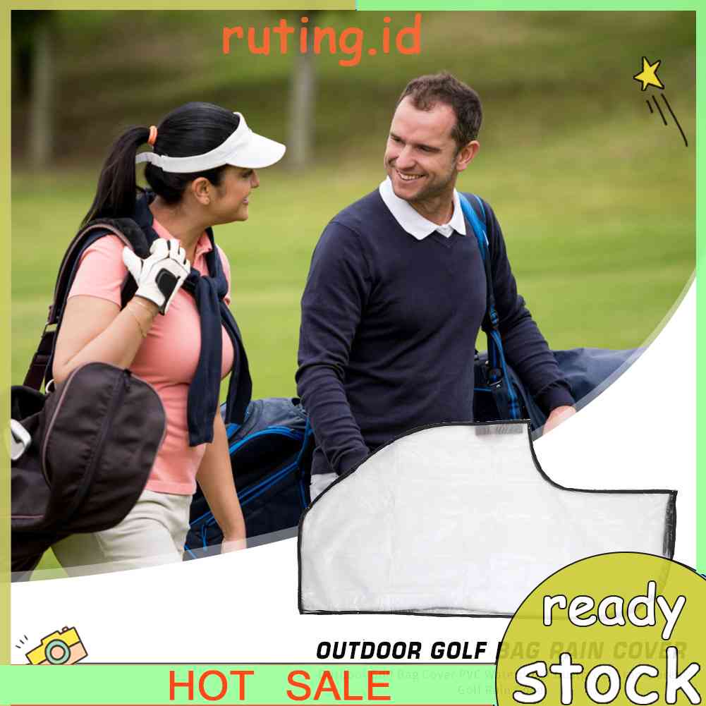 Outdoor Golf Cover PVC Waterproof Pelindung Penutup Hujan Golf Transparan