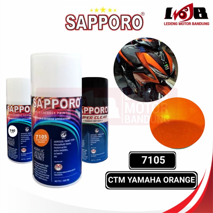 Sapporo 7105 CTM Yamaha Orange Cat Semprot Aerosol Pilox Warna Oranye