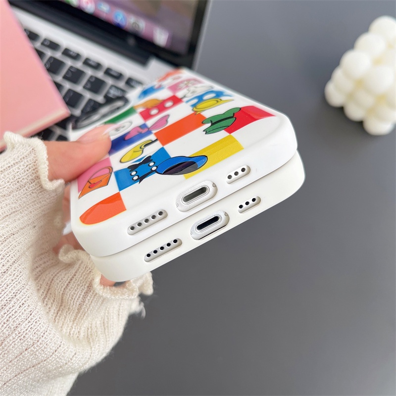 The Mouse Cute Mickey Case for Apple IPhone 14 13 12 Pro MAX 11x XS XR Jaket Bulu Angsa Mewah Aesthetic Influencer Cover