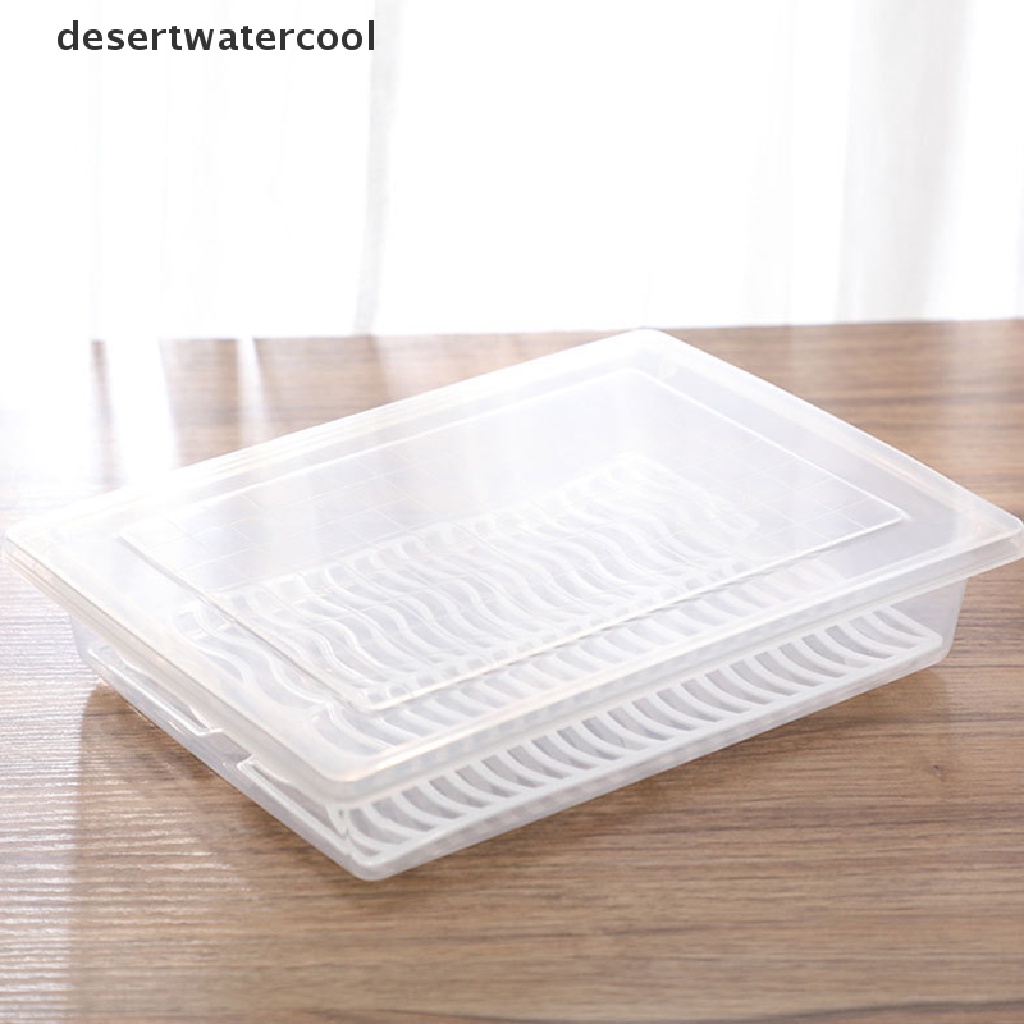 Deid Kotak Penyimpanan Makanan Segar Wadah Dapur Kulkas Organizer Case Drain Plate Tray Martijn