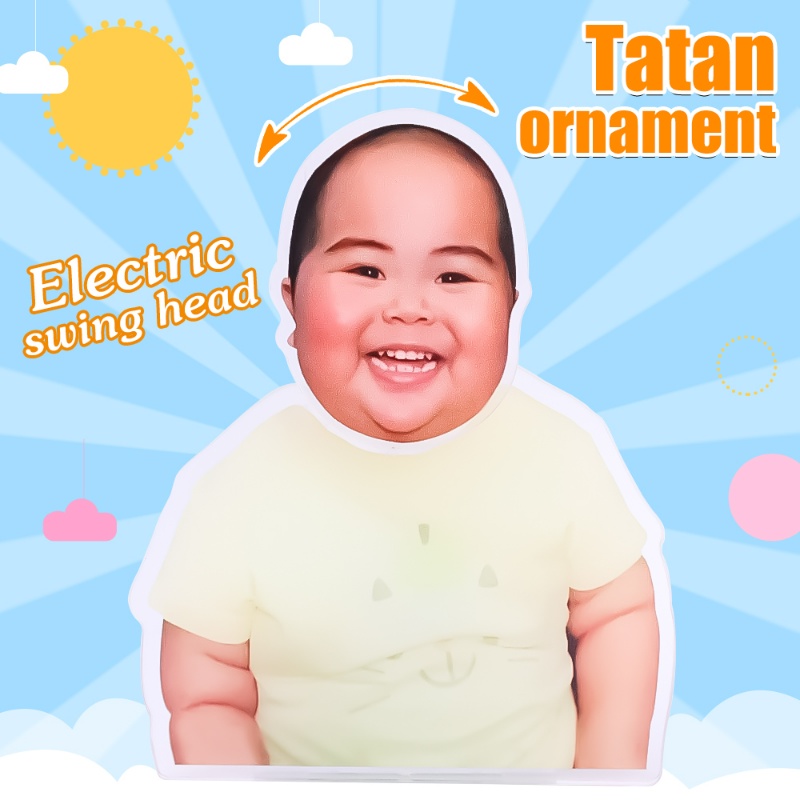 Tenaga Baterai tatan Emoticon Dekorasi Rumah Liontin tatan Produk Peripheral tatan Elektrik Goyang Kepala Ornamen Mainan Dekompresi Kantor Akrilik