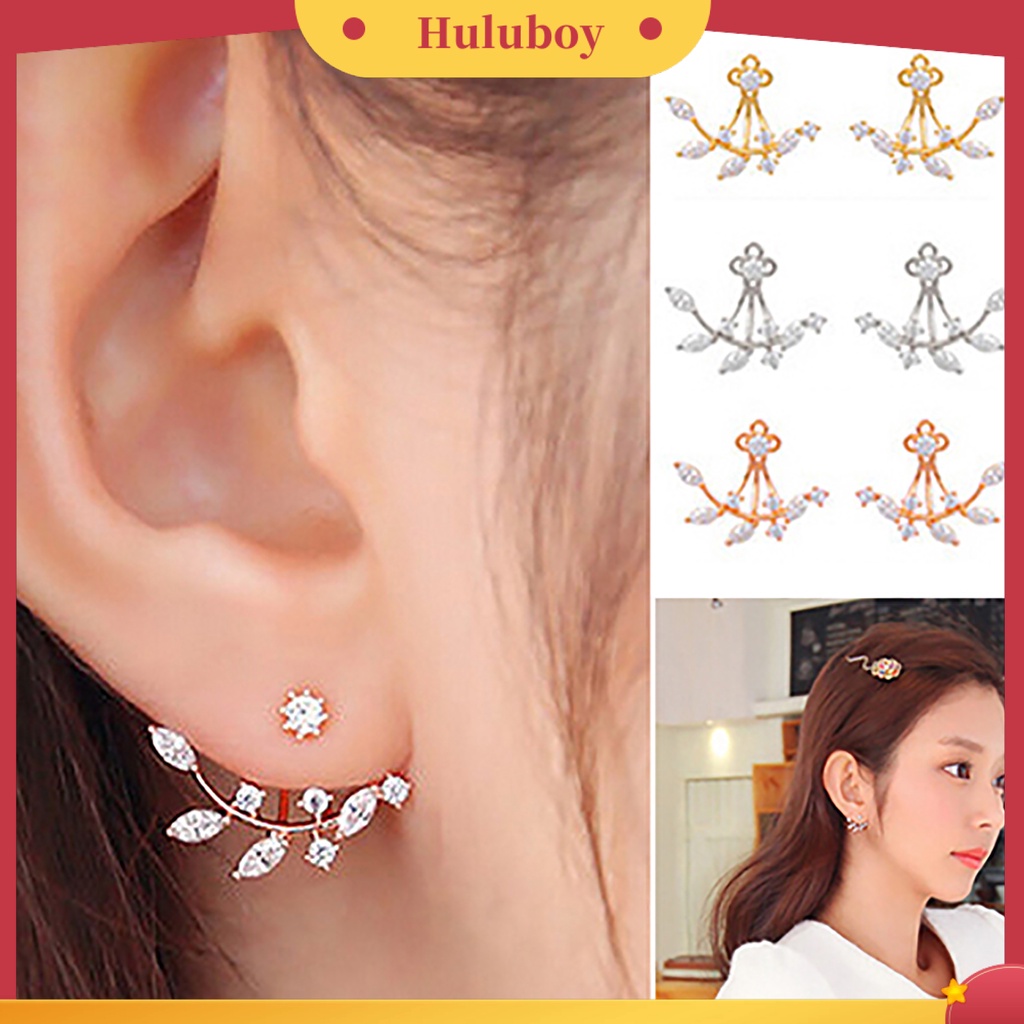 {Ready Stock} 1pasang Anting Wanita Perhiasan Menarik Hadiah Mini Wanita Berlian Imitasi Ear Studs Untuk Pernikahan